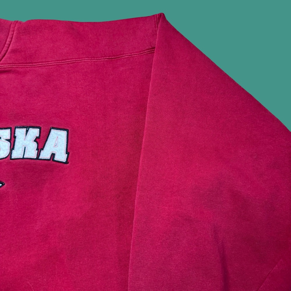 Adidas Nebraska Huskers Sweatshirt XL Red Embroidered NCAA College Vintage Y2K - Picture 8 of 16
